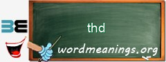 WordMeaning blackboard for thd